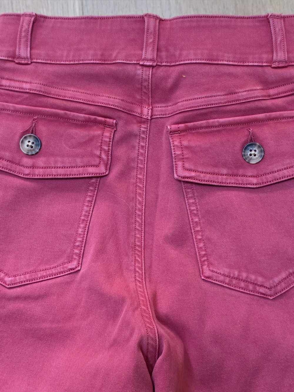 NWT SPANX Pink High-Rise cropped wide leg jeans with Flap Back Pockets